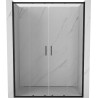 Mexen Exo-S Duo dvoukřídlé posuvné sprchové dveře 160 cm, transparentní, černé - 8152-160-000-70-00