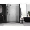 Mexen Exo-S Duo dvojité posuvné sprchové dveře 150 cm, transparentní, černé - 8152-150-000-70-00