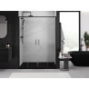 Mexen Exo-S Duo dvoukřídlé posuvné sprchové dveře 160 cm, transparentní, černé - 8152-160-000-70-00