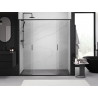 Mexen Exo-S Duo dvojité posuvné sprchové dveře 170 cm, transparentní, černé - 8152-170-000-70-00