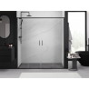 Mexen Exo-S Duo dvojité posuvné sprchové dveře 180 cm, průhledné, černé - 8152-180-000-70-00