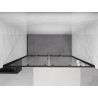 Mexen Exo-S Duo dveře sprchové dvoukřídlé posuvné 200 cm, transparentní, černé - 8152-200-000-70-00
