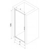 Mexen Exo-BR sprchové dveře otočné 65 cm, transparentní, chrom - 8181-065-000-01-00
