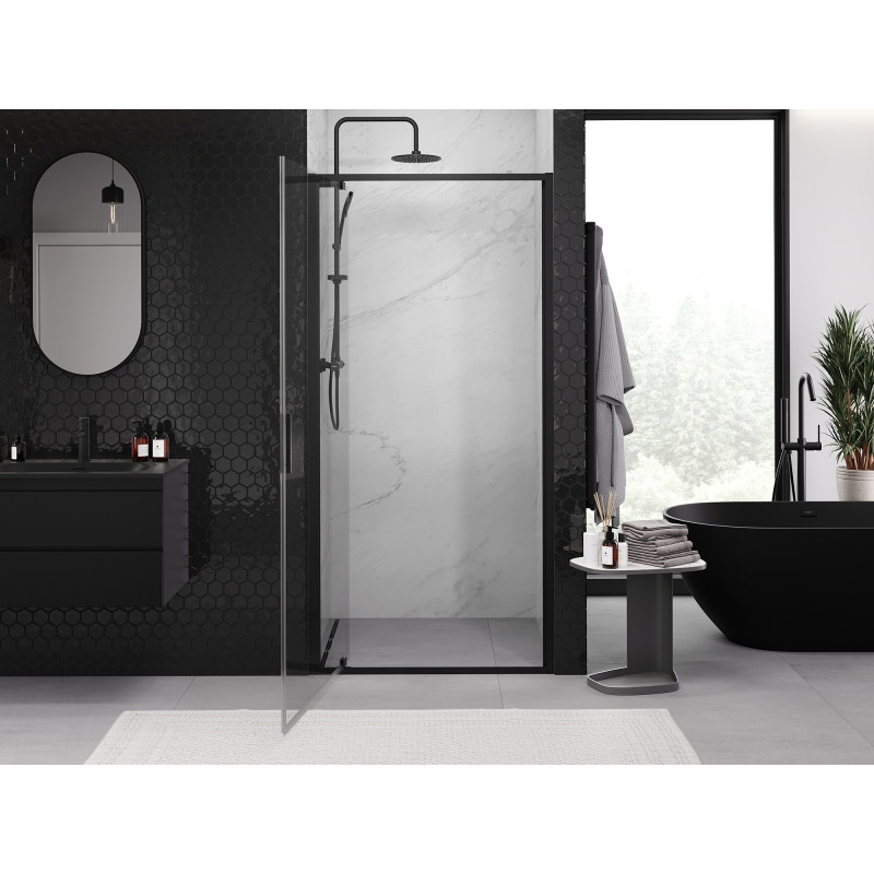 Mexen Exo-BR sprchové dveře otočné 60 cm, transparentní, černé - 8181-060-000-70-00