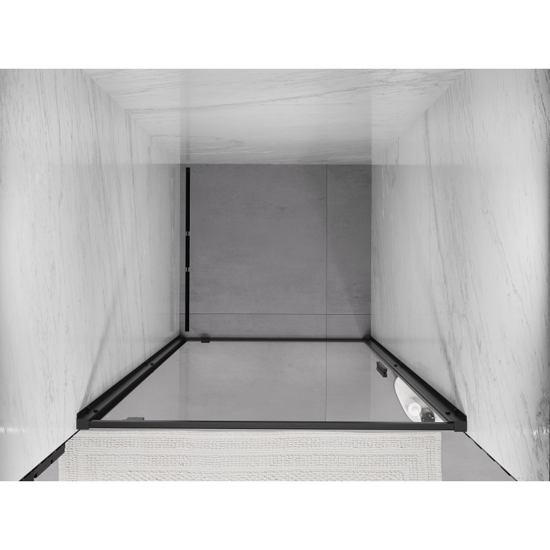 Mexen Exo-BR sprchové dveře otočné 75 cm, transparentní, černé - 8181-075-000-70-00