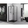 Mexen Exo-B sprchový kout otočný 70 x 70 cm, transparentní, černý - 817-070-070-70-00