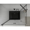 Mexen Lima skládací sprchový kout 100 x 80 cm, průhledný, černý + vanička Flat, černá - 856-100-080-70-00-4070B