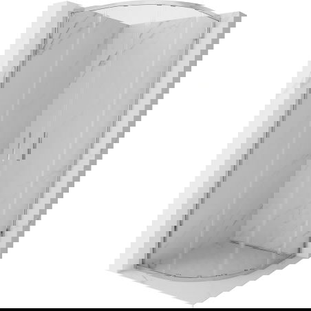 Mexen Exo půlkruhová posuvná sprchová kabina 80 x 80 cm, transparentní, chrom - 8132-080-080-01-00