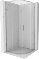 Mexen Exo-S Duo polokruhový sprchový kout posuvný 90 x 90 cm, transparentní, chrom - 8132-090-090-01-00