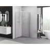 Mexen Exo-S Duo půlkulatá sprchová kabina posuvná 100 x 100 cm, transparentní, chromovaná - 8132-100-100-01-00