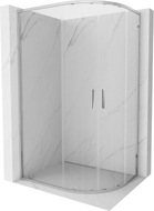 Mexen Exo-S Duo sprchový kout půlkruhový asymetrický posuvný 100 x 90 cm, transparentní, chrom - 8132-100-090-01-00