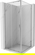 Mexen Exo posuvná sprchová kabina 90 x 90 cm, transparentní, chromová - 8151-090-090-01-00