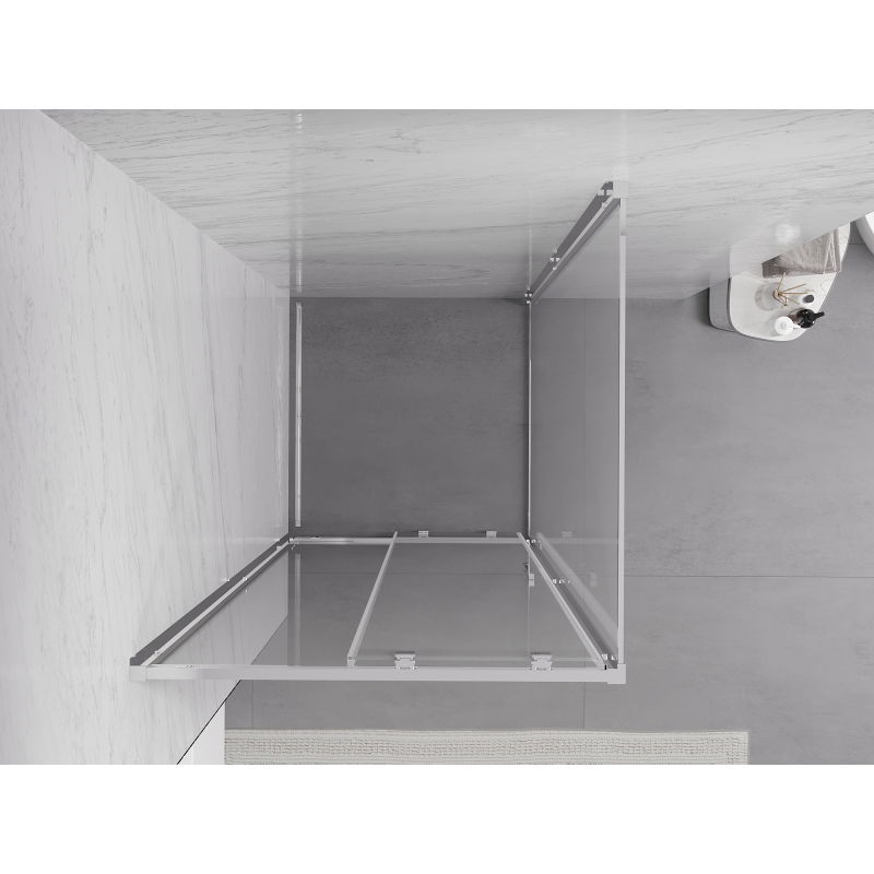 Mexen Exo posuvná sprchová kabina 90 x 90 cm, transparentní, chrom - 8151-090-090-01-00