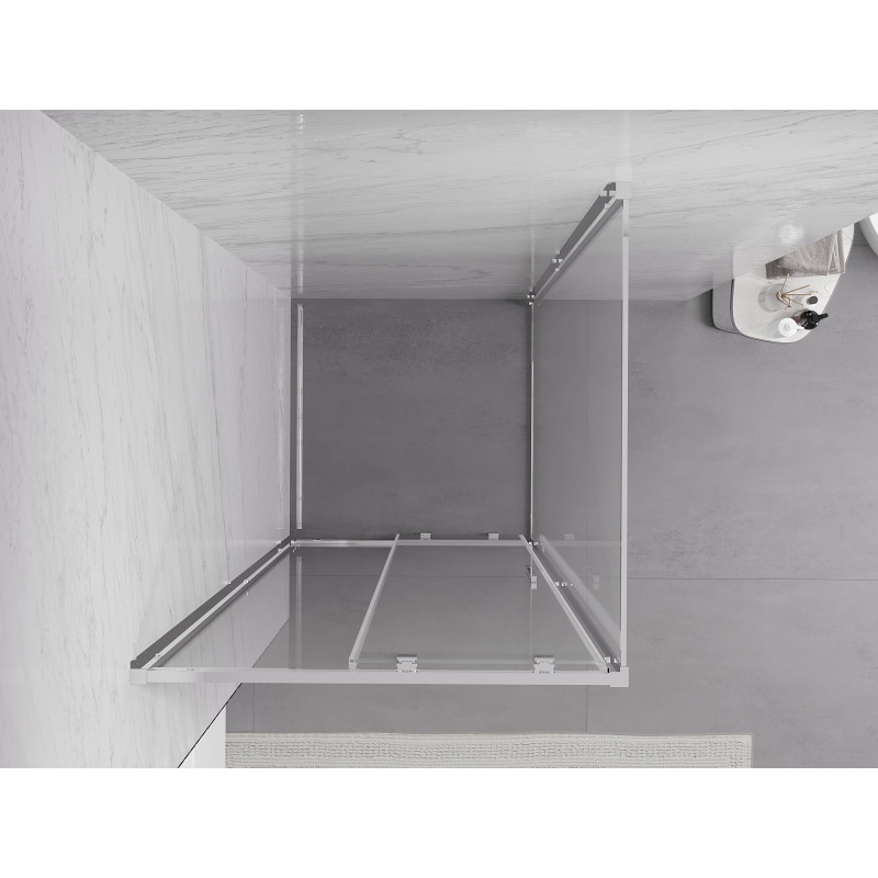 Mexen Exo posuvná sprchová kabina 90 x 90 cm, transparentní, chromová - 8151-090-090-01-00
