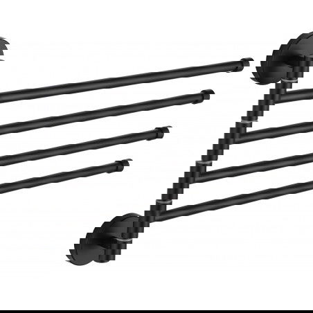 Mexen čtyřnásobný otočný věšák na ručník, černý - 7039244-70