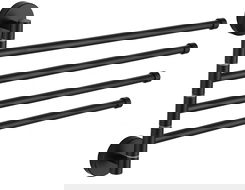 Mexen čtyřnásobný otočný věšák na ručník, černý - 7039244-70