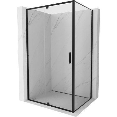 Mexen Exo-R sprchový kout otočný 90 x 75 cm, transparentní, černá - 819-090-075-70-00