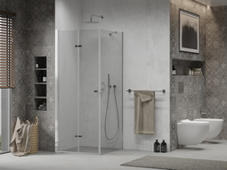 Mexen Lima skládací sprchový kout 70 x 70 cm, transparentní, chrom - 856-070-070-01-00