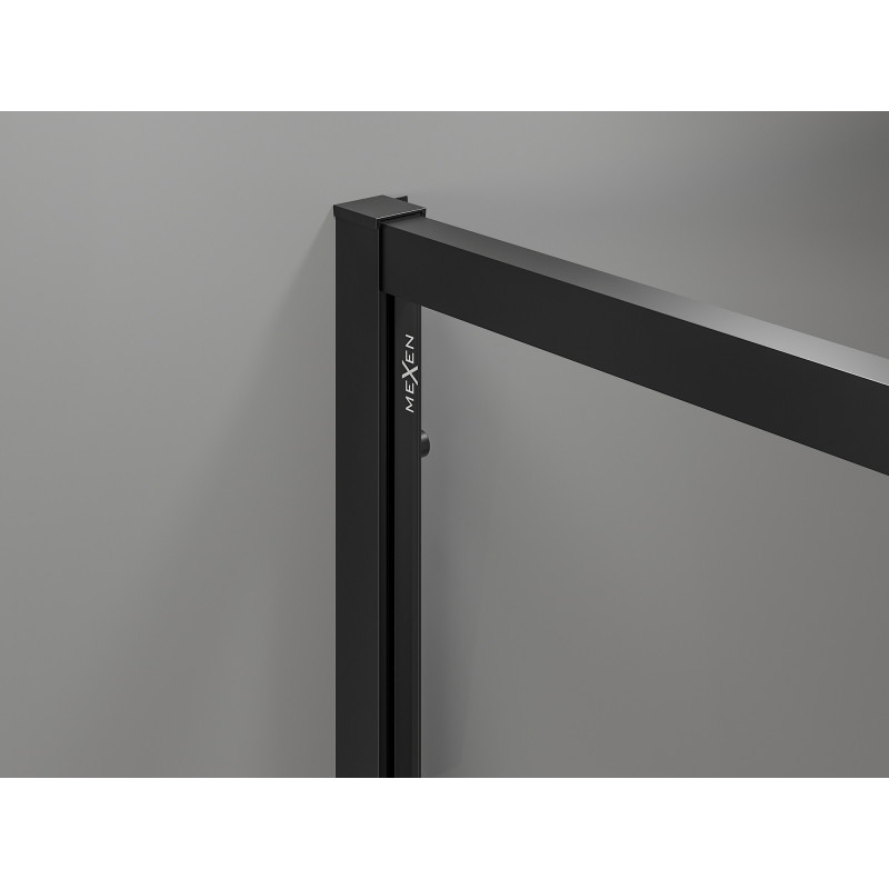 Mexen Exo sprchový kout s otevíráním 95 x 75 cm, průhledný, černý - 819-095-075-70-00