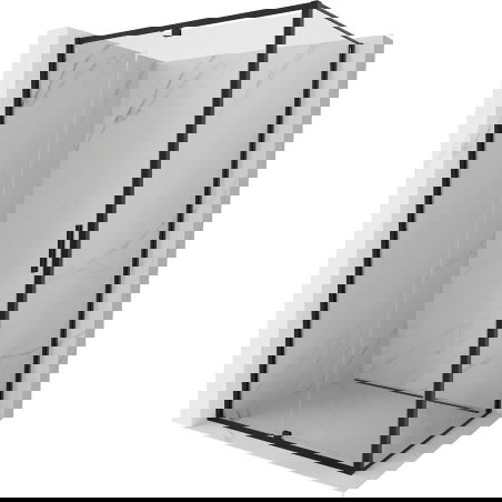 Mexen Exo sprchový kout výklopný 140 x 80 cm, transparentní, černý - 819-140-080-70-00