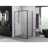 Mexen Exo-R sprchový kout otevíratelný 110 x 85 cm, transparentní, černý - 819-110-085-70-00
