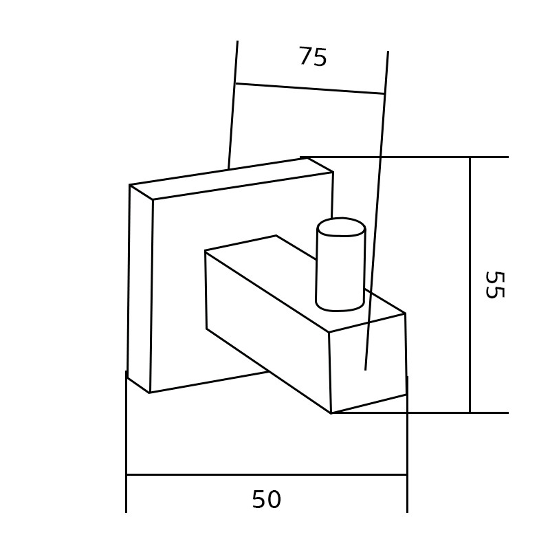 Mexen háček na ručník, černý - 7020635-70