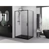 Mexen Exo-R Sprchový kout s otočnými dveřmi 120 x 90 cm, transparentní, černý - 819-120-090-70-00
