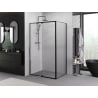 Mexen Exo-R Sprchový kout s otočnými dveřmi 120 x 90 cm, transparentní, černý - 819-120-090-70-00
