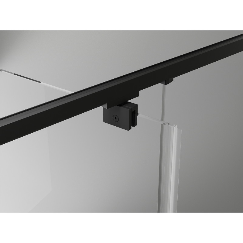 Mexen Exo otočné sprchové dveře 95 x 95 cm, průhledné, černé - 819-095-095-70-00