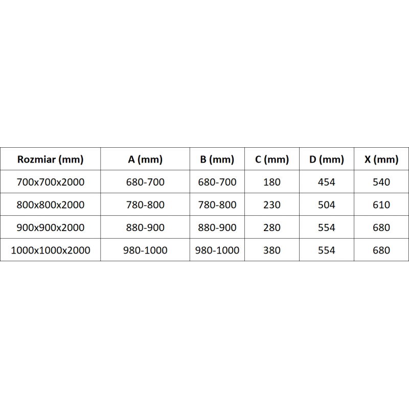 Mexen Exo čtvercová sprchová kabina s výklopnými dveřmi 100 x 100 cm, transparentní, černá - 8110-100-100-70-00