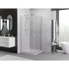 Mexen Exo-S Duo Čtvercová posuvná sprchová kabina 70 x 70 cm, transparentní, chrom - 8111-070-070-01-00
