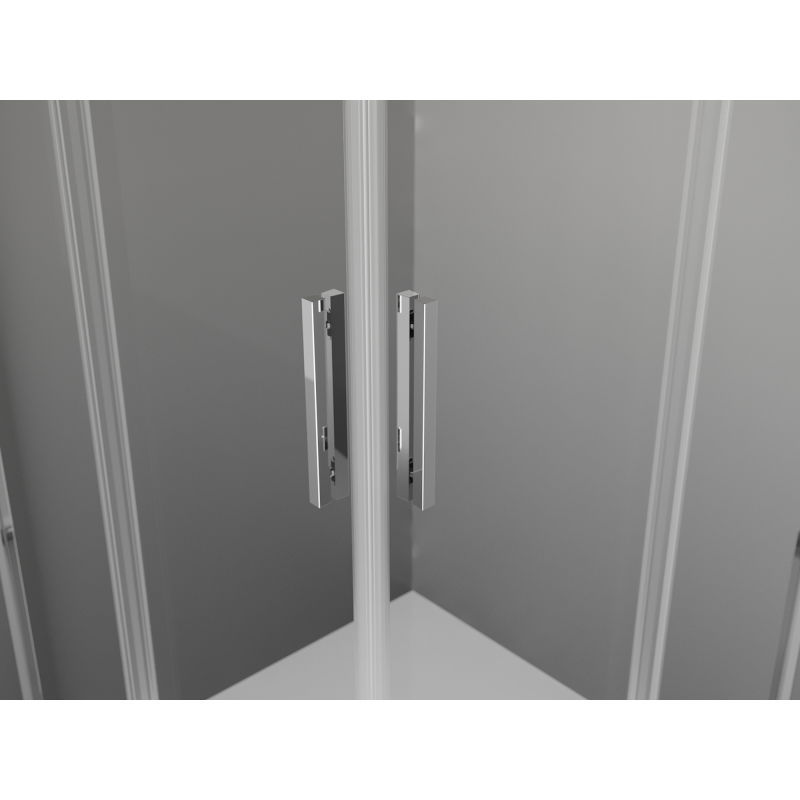 Mexen Exo čtvercový sprchový kout posuvný 70 x 70 cm, transparentní, chrom - 8111-070-070-01-00