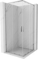 Mexen Exo-S Duo čtvercový sprchový kout s posuvnými dveřmi 90 x 90 cm, transparentní, chrom - 8111-090-090-01-00
