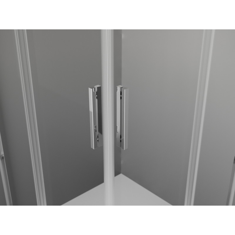 Mexen Exo kvadratová sprchová kabina posuvná 90 x 90 cm, transparentní, chrom - 8111-090-090-01-00