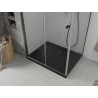 Mexen Lima skládací sprchový kout 80 x 120 cm, transparentní, černý + plochá vanička, černá - 856-080-120-70-00-4070B