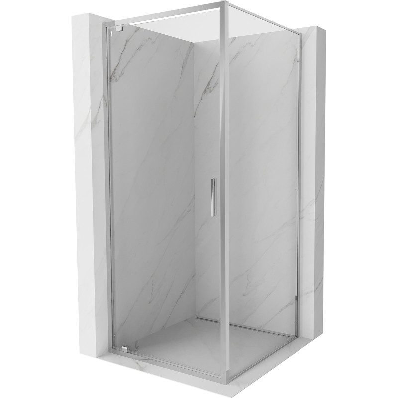 Mexen Exo-BR sprchový kout otevírací 75 x 75 cm, transparentní, chrom - 8181-075-075-01-00