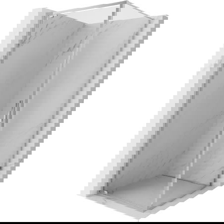 Mexen Exo sprchový kout výklopný 100 x 100 cm, průhledný, chrom - 8181-100-100-01-00