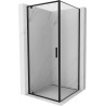 Mexen Exo-BR sprchový kout s otočnými dveřmi 70 x 70 cm, průhledný, černý - 8181-070-070-70-00