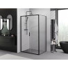 Mexen Exo-S posuvná sprchová kabina 100 x 70 cm, průhledná, černá - 8151-100-070-70-00