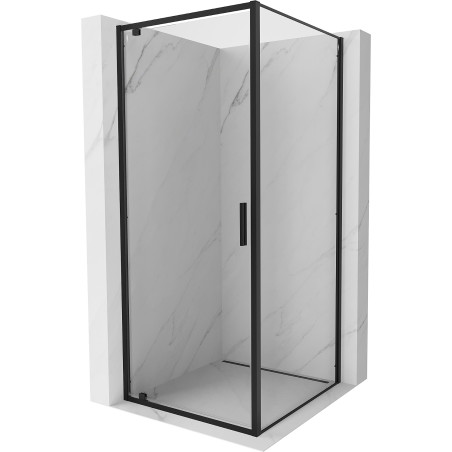 Mexen Exo-BR sprchový kout sklápěcí 75 x 75 cm, transparentní, černý - 8181-075-075-70-00