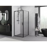 Mexen Exo-BR otevírací sprchový kout 80 x 80 cm, transparentní, černý - 8181-080-080-70-00