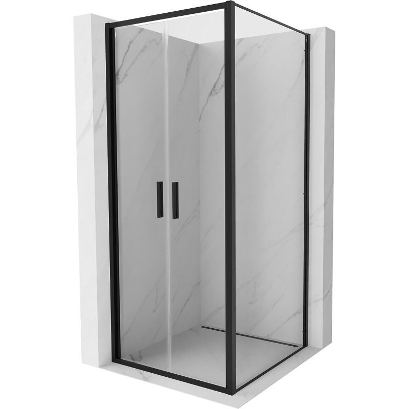 Mexen Exo-B Duo sprchový kout s panty 70 x 70 cm, transparentní, černý - 814-070-070-70-00