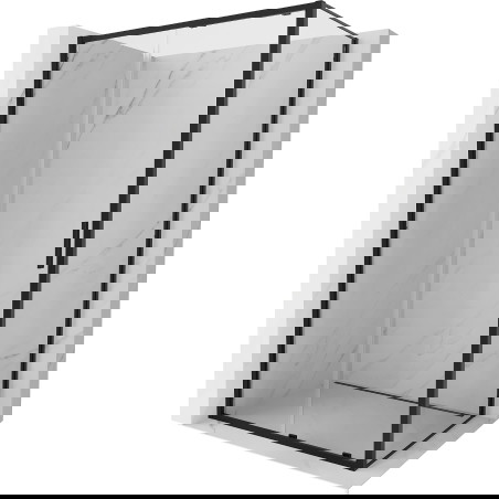 Mexen Exo sprchový kout posuvný 135 x 70 cm, průhledný, černý - 8151-135-070-70-00
