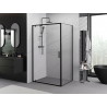 Mexen Exo-BR sprchový kout otevírací 85 x 90 cm, transparentní, černý - 8181-085-090-70-00