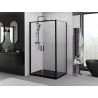 Mexen Exo-B Duo sprchový kout otočný 100 x 80 cm, transparentní, černý - 814-100-080-70-00