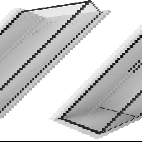 Mexen Exo sprchový kout s otevíracími dveřmi 100 x 85 cm, transparentní, černý - 814-100-085-70-00