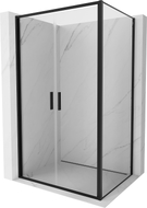 Mexen Exo-B Duo sprchový kout s otevíracími dveřmi 70 x 90 cm, transparentní, černý - 814-070-090-70-00