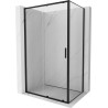 Mexen Exo-S posuvná sprchová kabina 130 x 90 cm, průhledná, černá - 8151-130-090-70-00