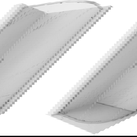 Mexen Exo asymetrická posuvná sprchová kabina, půlkruhová 100 x 80 cm, transparent, chrom - 8131-100-080-01-00