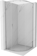 Mexen Exo-S polokruhový sprchový kout posuvný 90 x 90 cm, transparentní, chrom - 8131-090-090-01-00